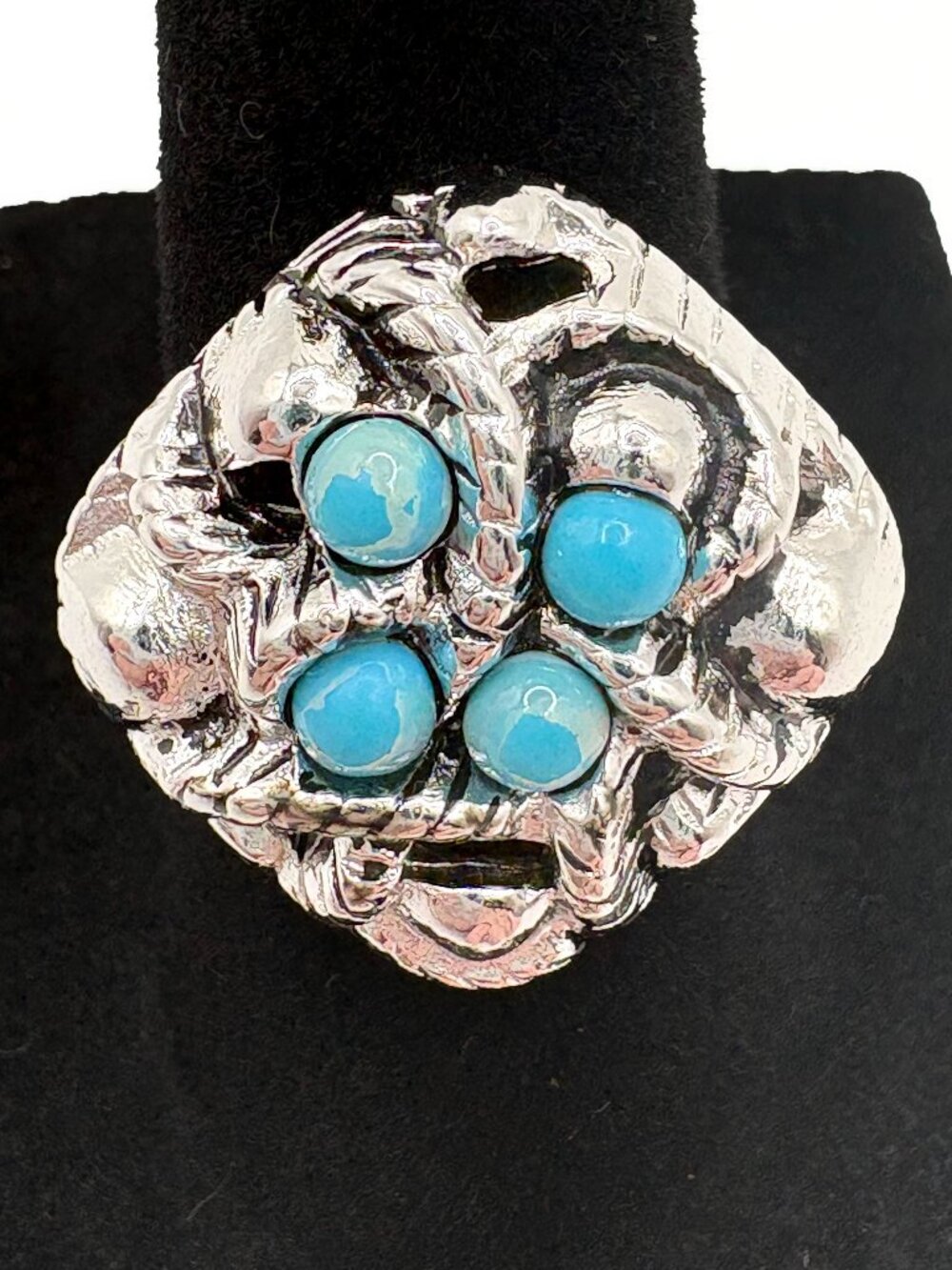 Vintage Avon Faux Turquoise Ring Sierra Collection 1975